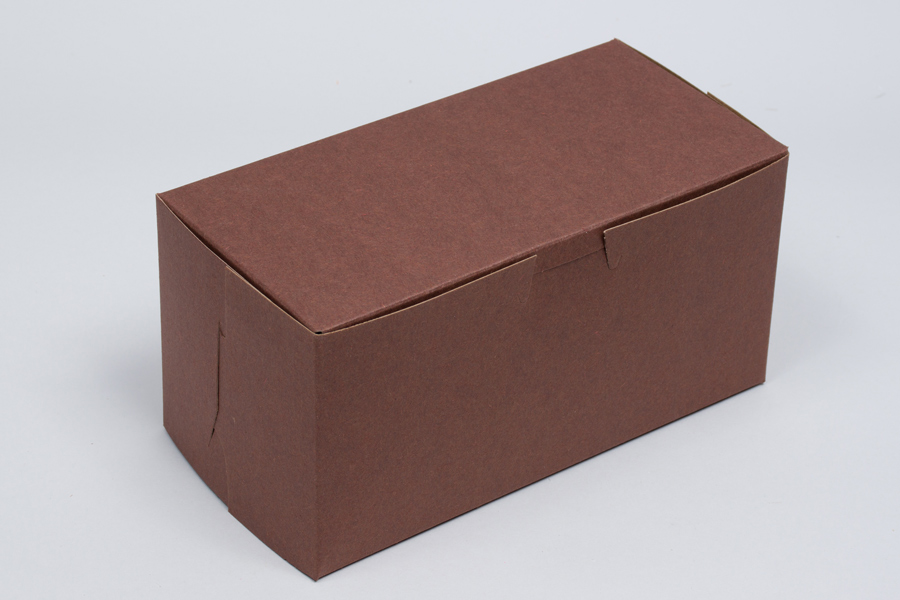 8 x 4 x 4 CHOCOLATE ONE-PIECE BAKERY/CUPCAKE BOXES