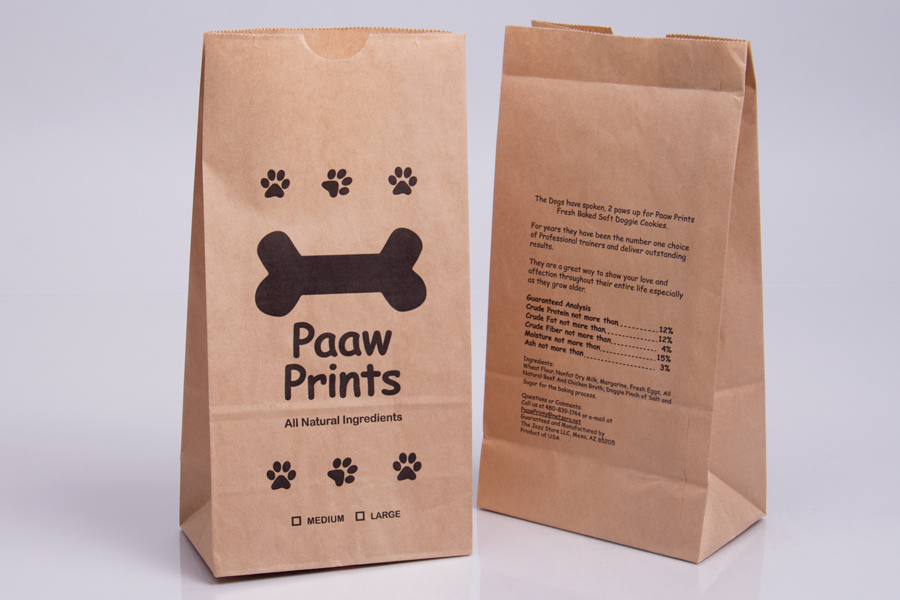 Custom Printed Ink Printed Paper SOS Bag - Paaw Prints 