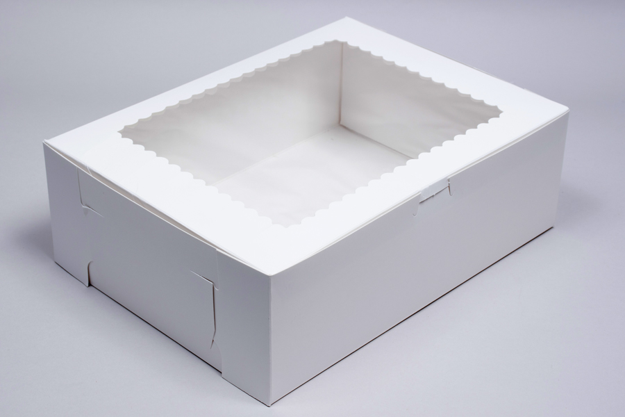 12 x 9 x 4 WHITE CUPCAKE BOXES WITH WINDOWS