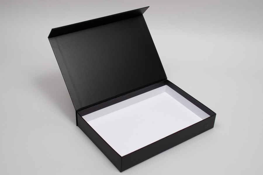 10-13/16” x 7-3/16” x 1-9/16” MATTE BLACK RIGID MAGNETIC LID GIFT BOXES