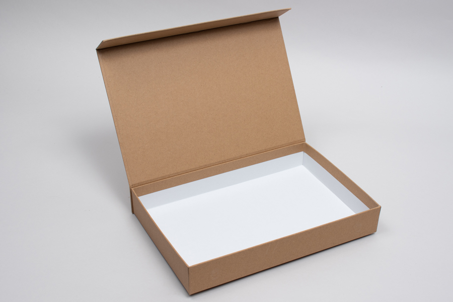 10-13/16 x 7-3/16” x 1-9/16” MATTE KRAFT RIGID MAGNETIC LID GIFT BOXES
