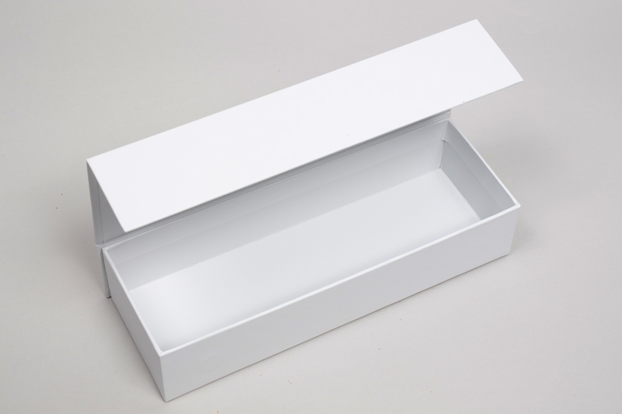 8” x 2-3/4” x 1-5/8” MATTE WHITE RIGID MAGNETIC LID GIFT BOXES