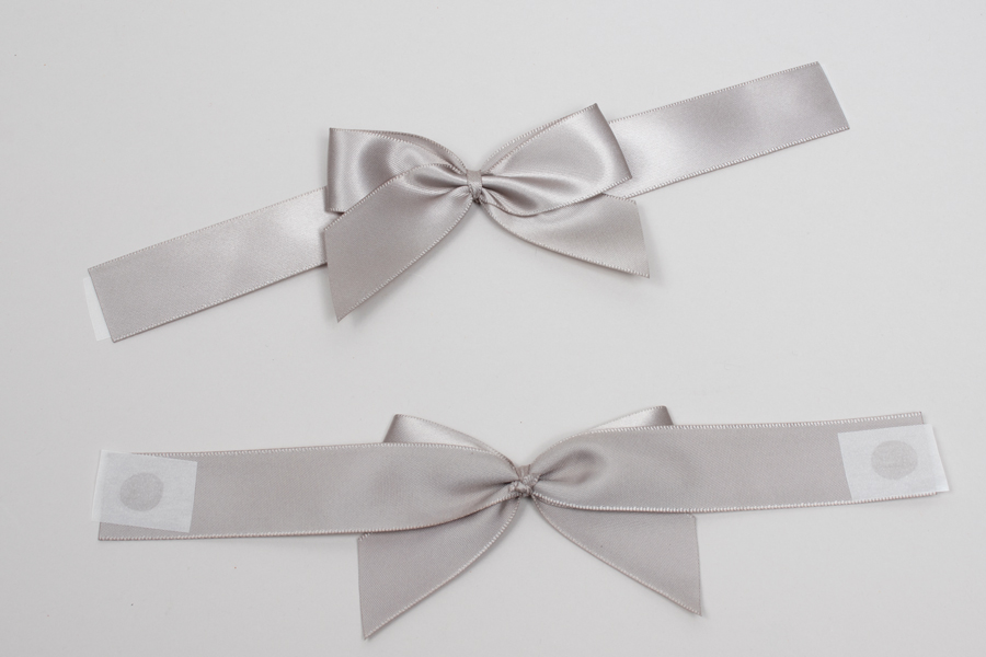 3” x 2” Pre-Tied Bow – Self-Adhesive 7/8” Blue Ribbon For 6” x 6”