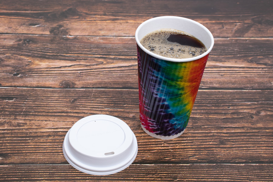 16 OUNCE TIE DYE INSULATED RIPPLE PAPER CUPS