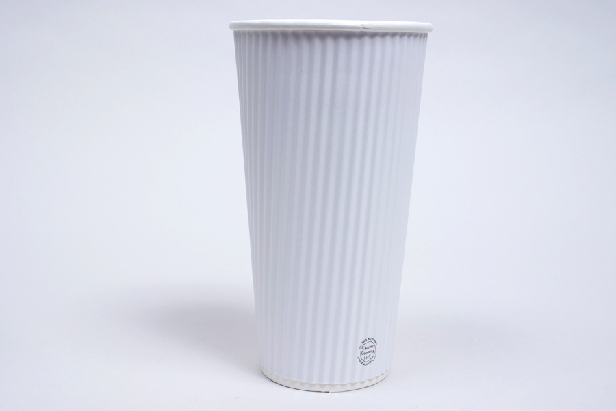 20 OUNCE WHITE INSULATED RIPPLE PAPER CUPS