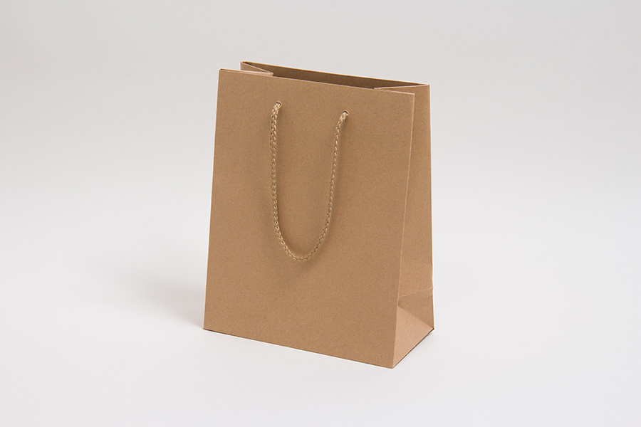 8 x 4 x 10 NATURAL KRAFT EUROTOTE SHOPPING BAGS