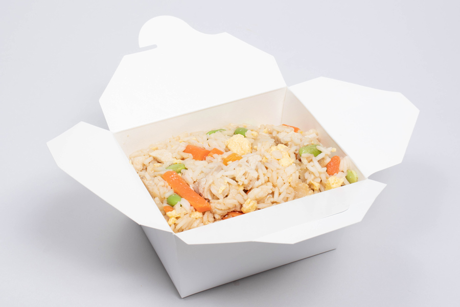 4-3/8 x 3-1/2 x 2-1/2 WHITE PAPER FOLDING #1 FOOD TAKEOUT CONTAINERS