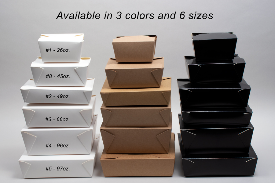 4-3/8 x 3-1/2 x 2-1/2 NATURAL KRAFT PAPER FOLDING #1 FOOD TAKEOUT CONTAINERS