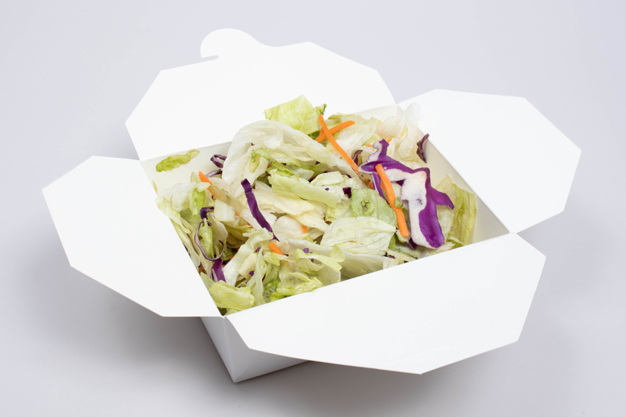 7-3/4 x 5-1/2 x 3-1/2 WHITE PAPER FOLDING #4 FOOD TAKEOUT CONTAINERS
