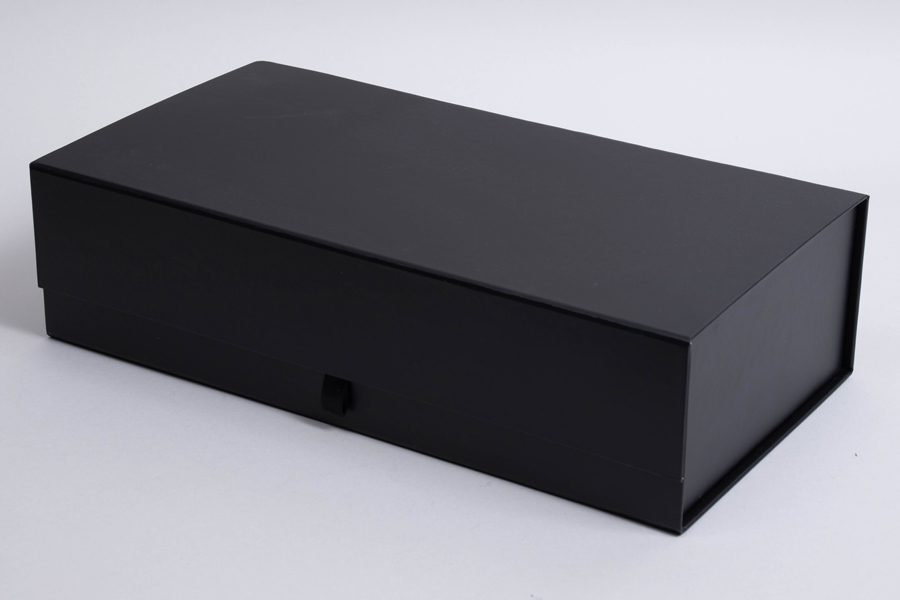 Matte Black Magnetic Lid Gift Boxes - 13-1/2 x 7 x 3-1/2 - 10 per Case