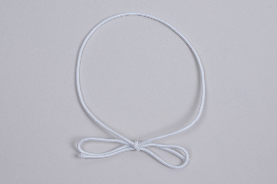 19-INCH MATTE WHITE STRETCH LOOP BOWS