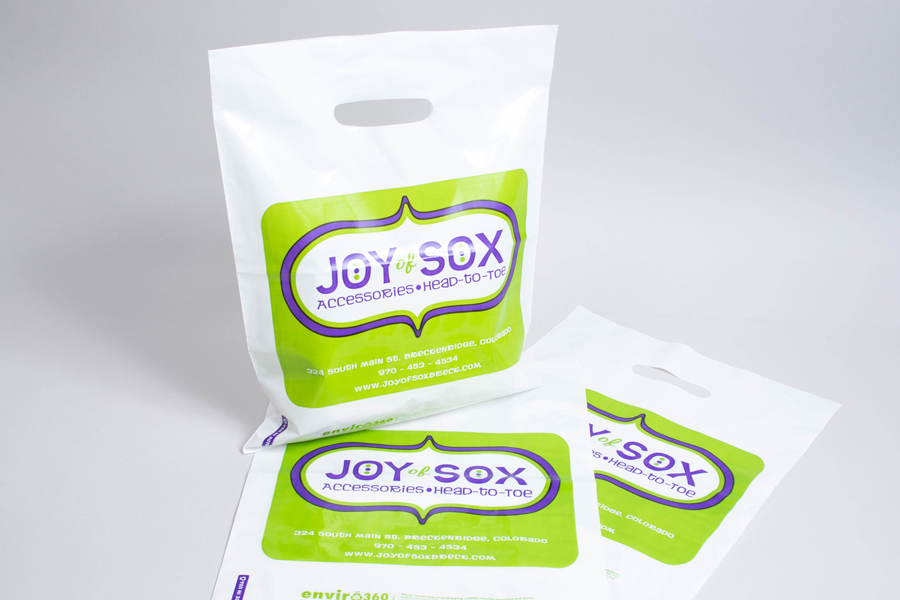 Custom Printed Plastic Merchandise Bag - Joy of Sox
