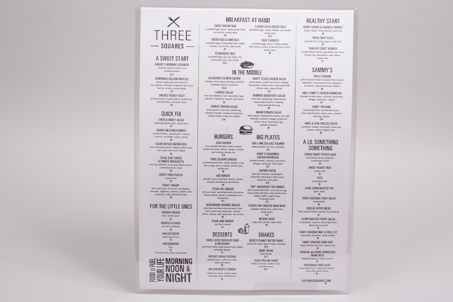 Clear Pockets Clear Pockets for Menu Covers Menu Cover Inserts.Menu.Pack of 10 