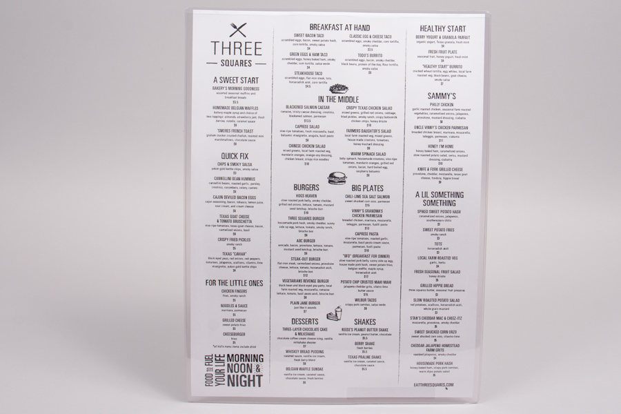 8.5 x 11 CLEAR VINYL MENU SLEEVES