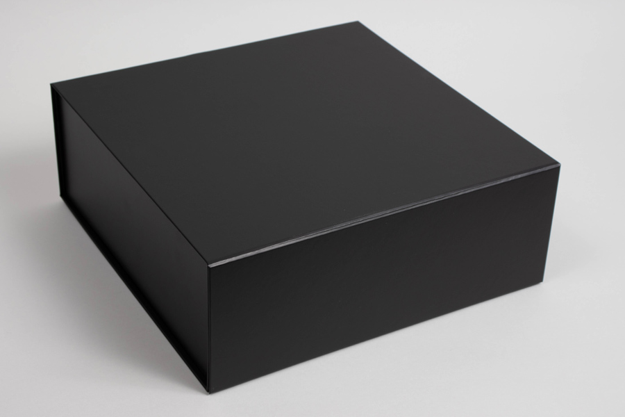 12 x 12 x 4-1/2 MATTE BLACK MAGNETIC LID GIFT BOX