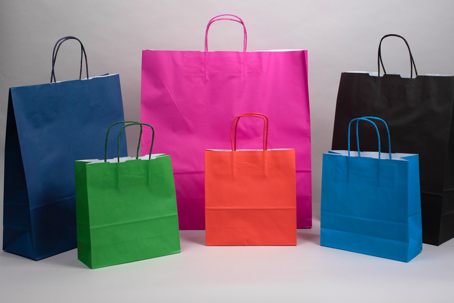 Colored Paper Shopping Bags