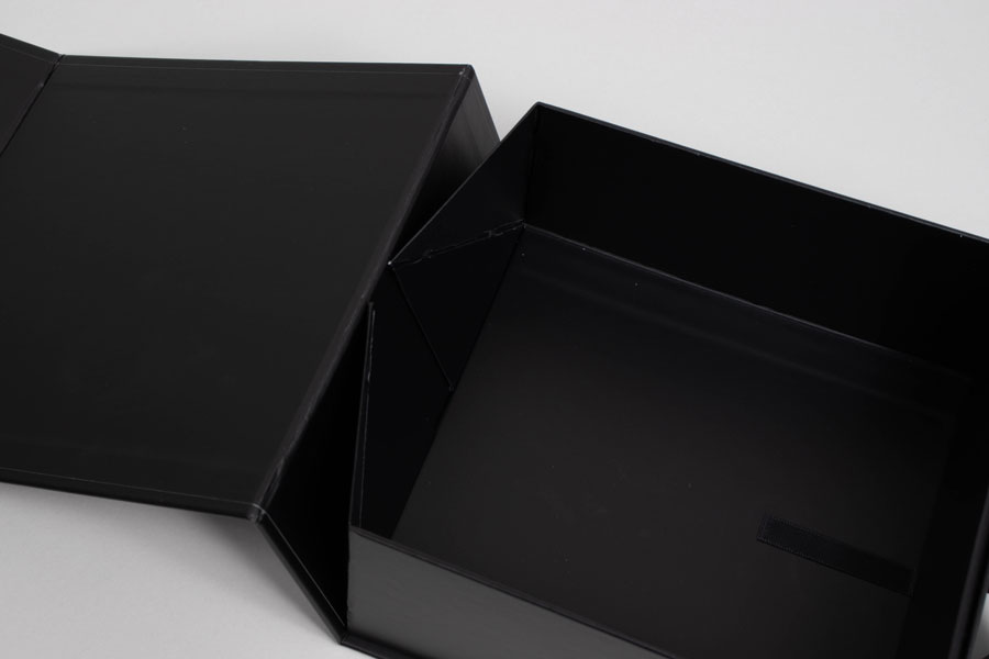 8 x 8 x 3-1/8  MATTE BLACK MAGNETIC LID GIFT BOXES