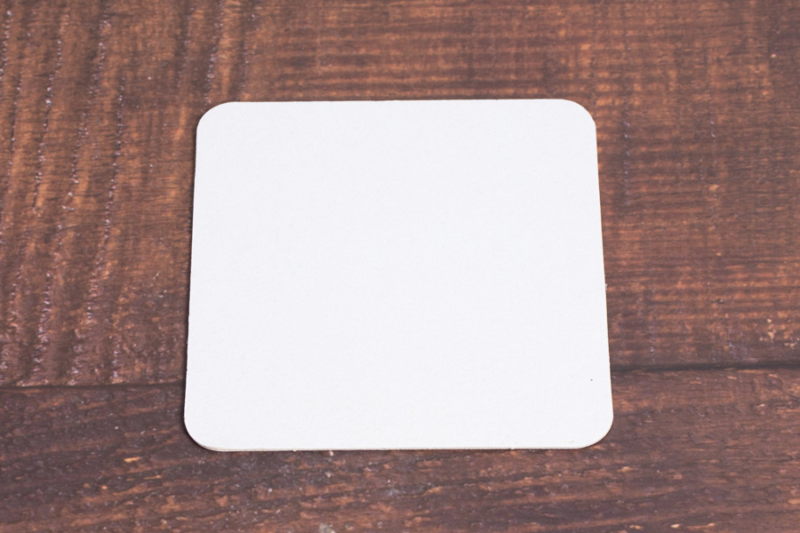 4-INCH SQUARE PULPBOARD COASTERS – 55PT