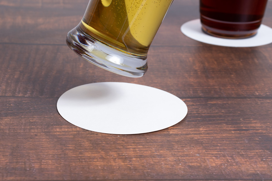 4-INCH ROUND BUDGETBOARD DRINK COASTERS – 12PT