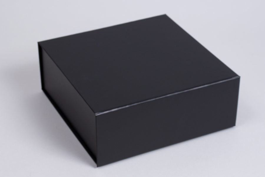 8 x 8 x 3-1/8  MATTE BLACK MAGNETIC LID GIFT BOXES