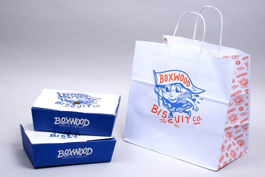 Custom Printed Clamshell Take-out Food Boxes - Boxwood Biscuits