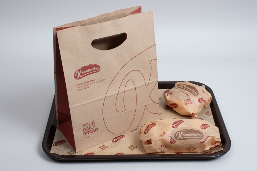 Custom Printed Paper Take-out Bags - Fat Rosies