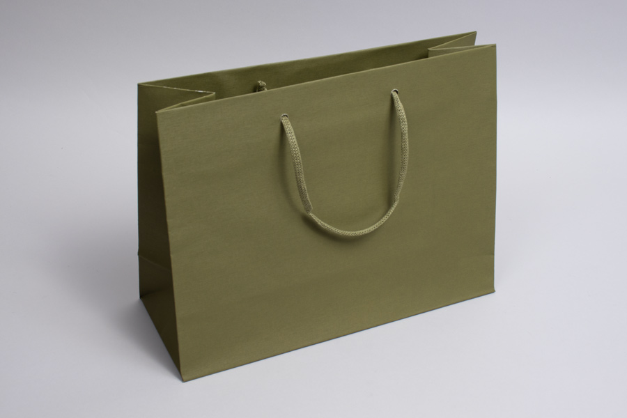 13 x 5 x 10 OLIVE GREEN GAIA EUROTOTE SHOPPING BAGS