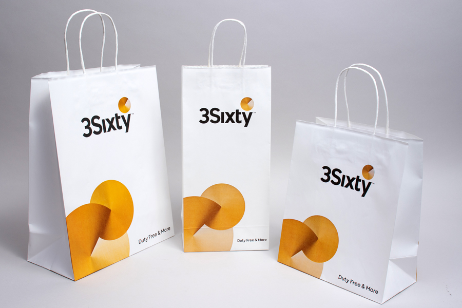 Custom Printed Paper Shopping Bags - 3Sizty