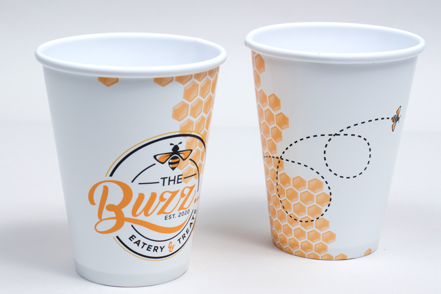 Custom Printed Cups - Buzz Cafe