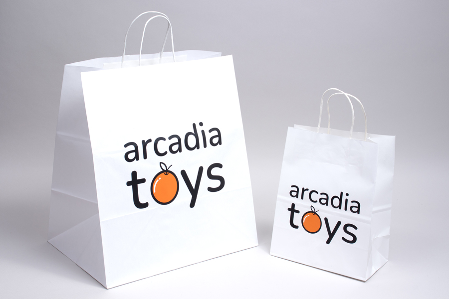 Semi-Custom Hot Stamped Paper Shopping Bags