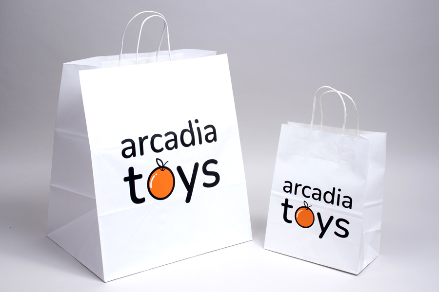 Semi Custom Hot Stamped Paper Shopping Bags