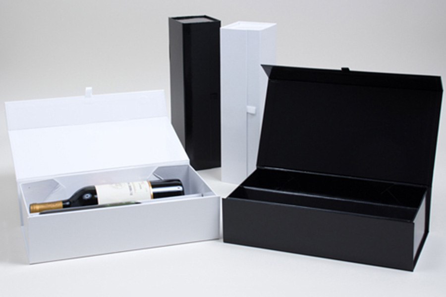 Collapsible Magnetic Lid Wine Boxes for Wine Bottles