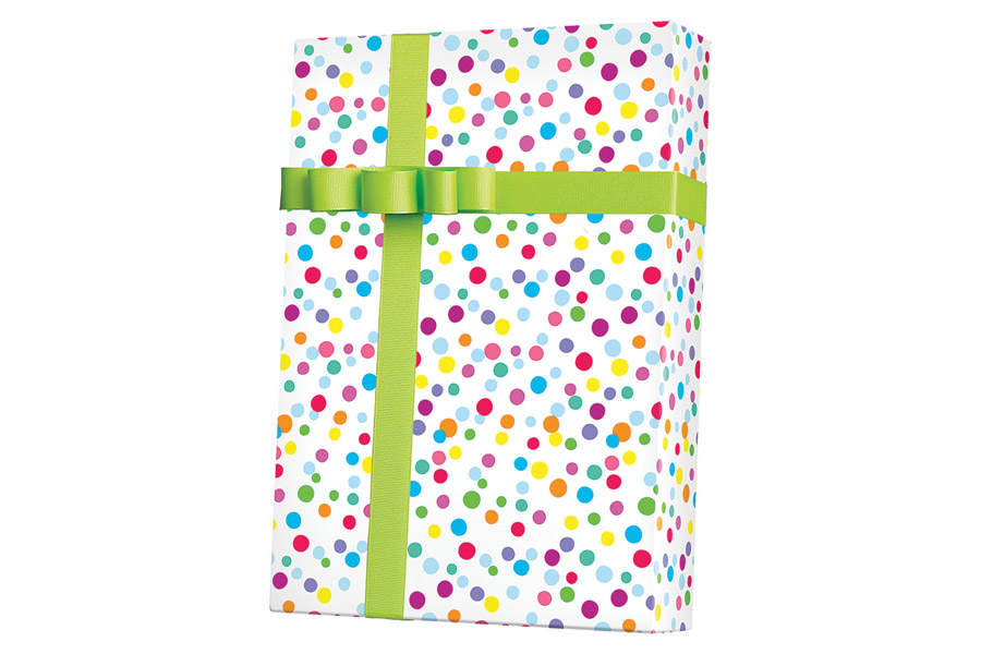 24-in x 417-ft DITTY DOTS GIFT WRAP (E4264)