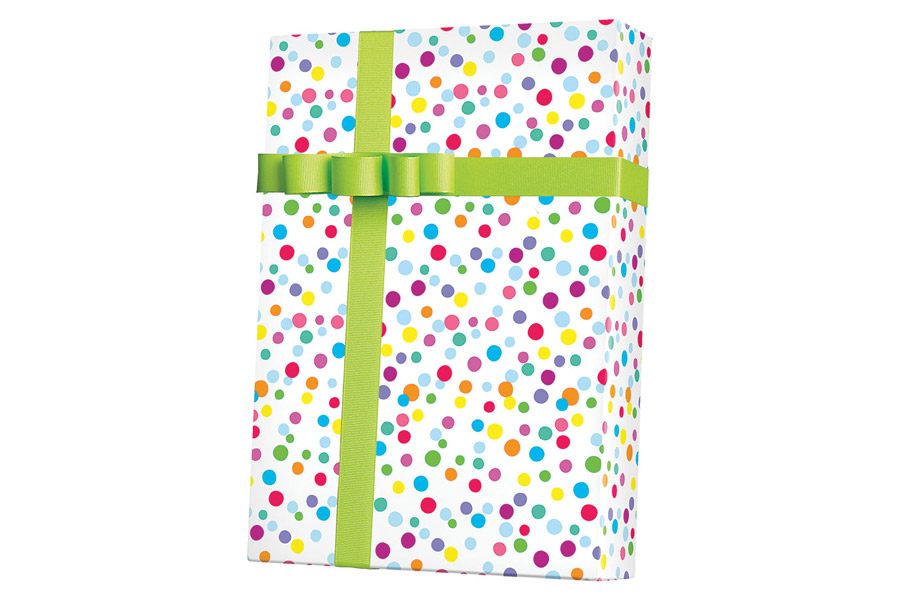 18-in x 417-ft DITTY DOTS GIFT WRAP (E4264)