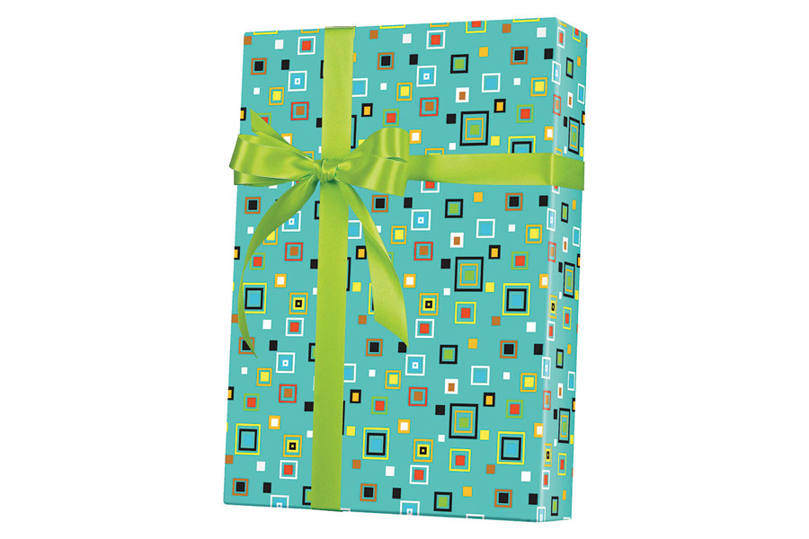 18-in x 417-ft HIP TO BE SQUARED GIFT WRAP (E5487)