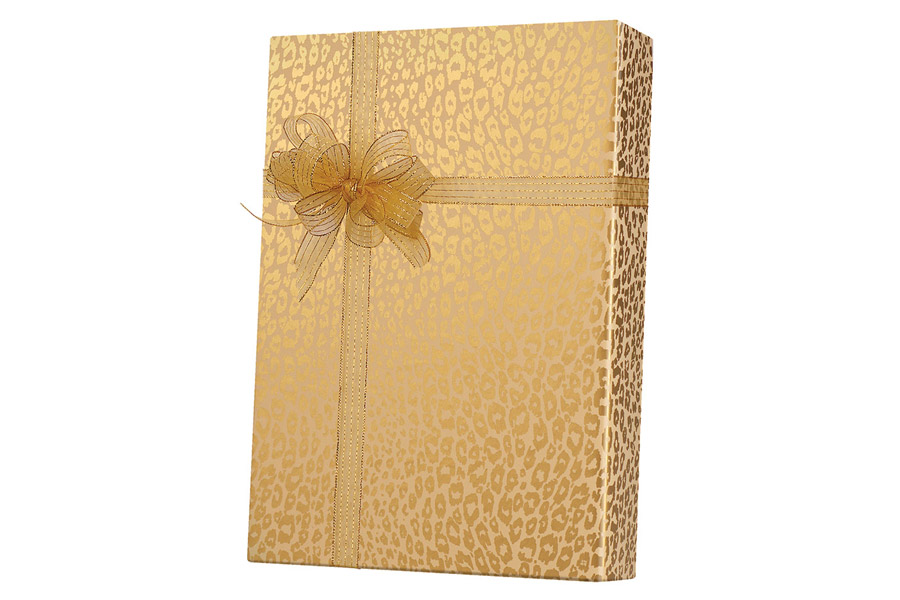 18-in x 417-ft GOLDEN CHEETAH GIFT WRAP (E5491)