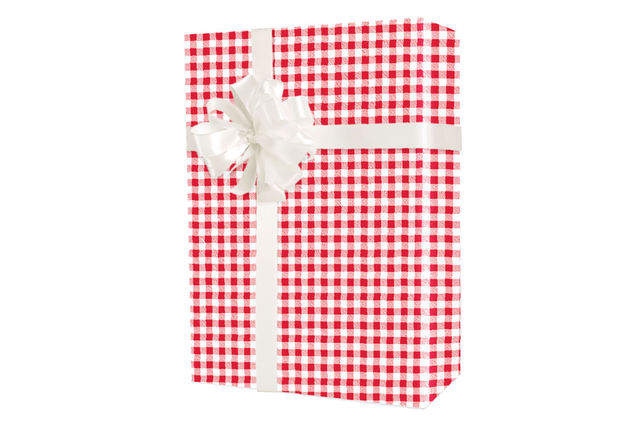 24-in x 417-ft RED GINGHAM GIFT WRAP (X7957)