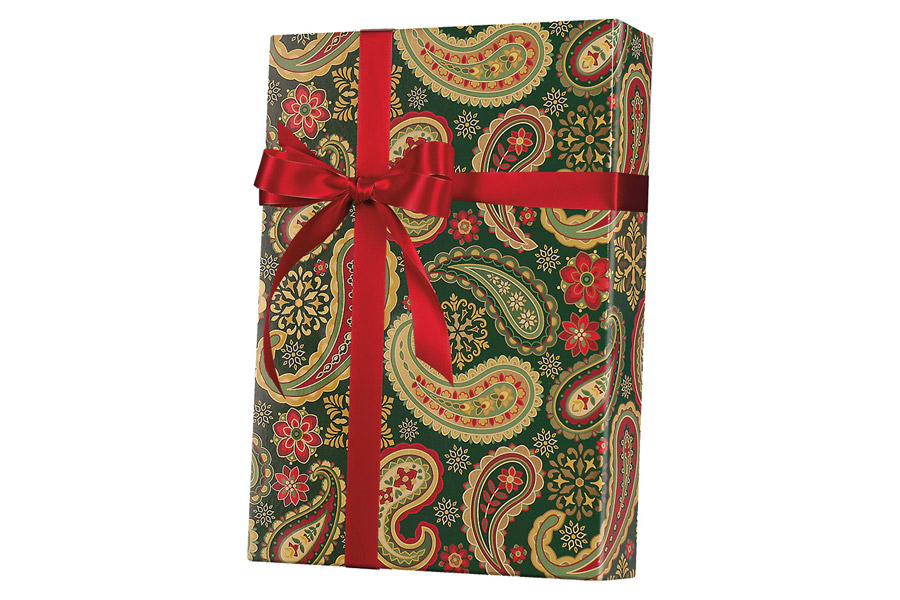 18-in x 417-ft HOLIDAY PAISLEY GIFT WRAP (X6310)