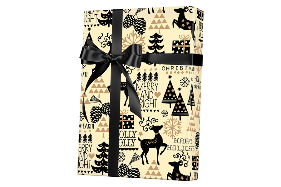 18-in x 417-ft MERRY AND BRIGHT GIFT WRAP (X6354)