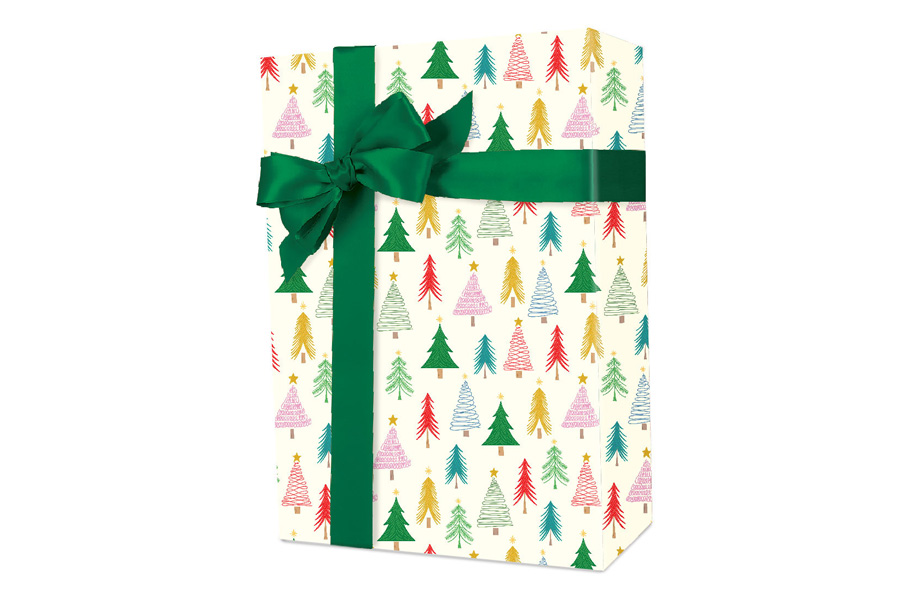 24-in x 417-ft WHIMSY CHRISTMAS TREES GIFT WRAP (X7963)