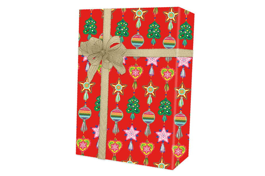 24-in x 417-ft FELIZ NAVIDAD GIFT WRAP (X7966)