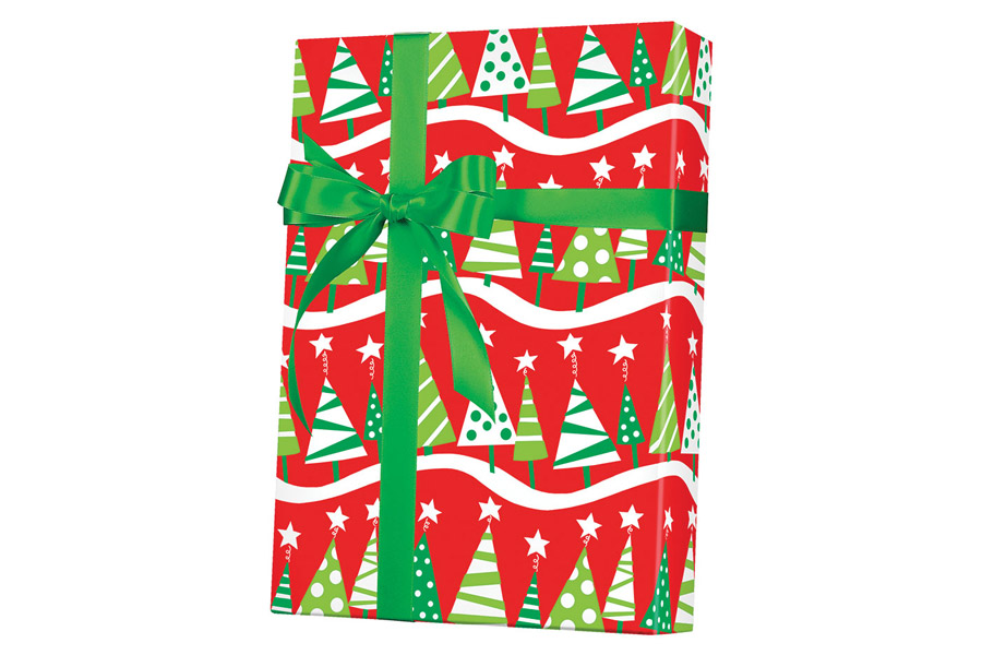 18-in x 417-ft CHRISTMAS TREE ROCK GIFT WRAP (X4248)
