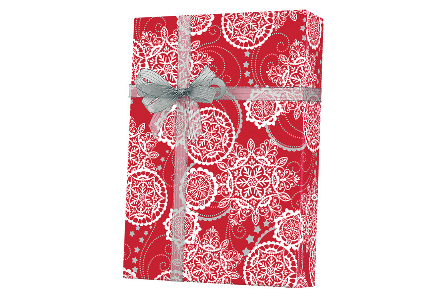 Christmas Plaid Kraft Gift Wrap, 24x417' Counter Roll