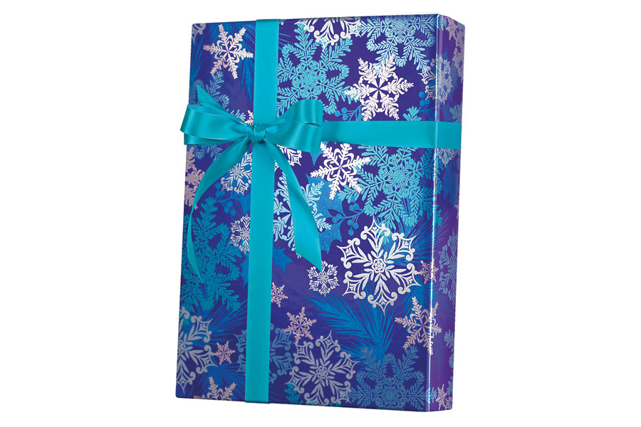 24-in x 417-ft SNOWFLAKE SWIRL GIFT WRAP (X9053)