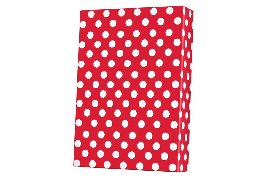 24-in x 100-ft REVERSIBLE CHRISTMAS POLKA DOTS GIFT WRAP  (X5459 )