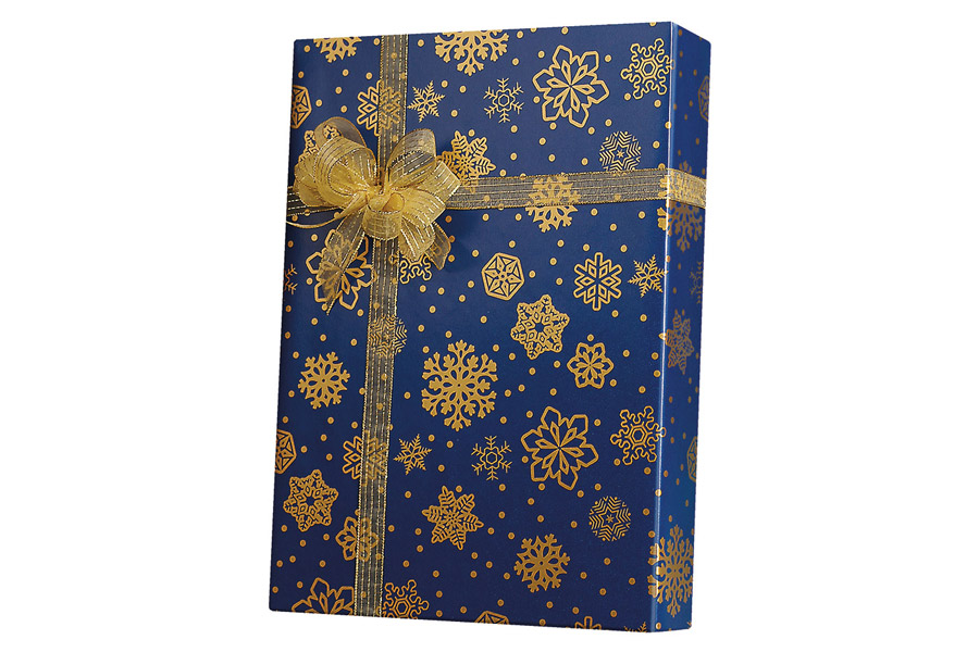 18-in x 417-ft SPARKLING SNOWFLAKES GIFT WRAP (X4169)