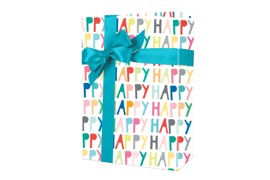 24-in x 417-ft HAPPY HAPPY GIFT WRAP (E7949)