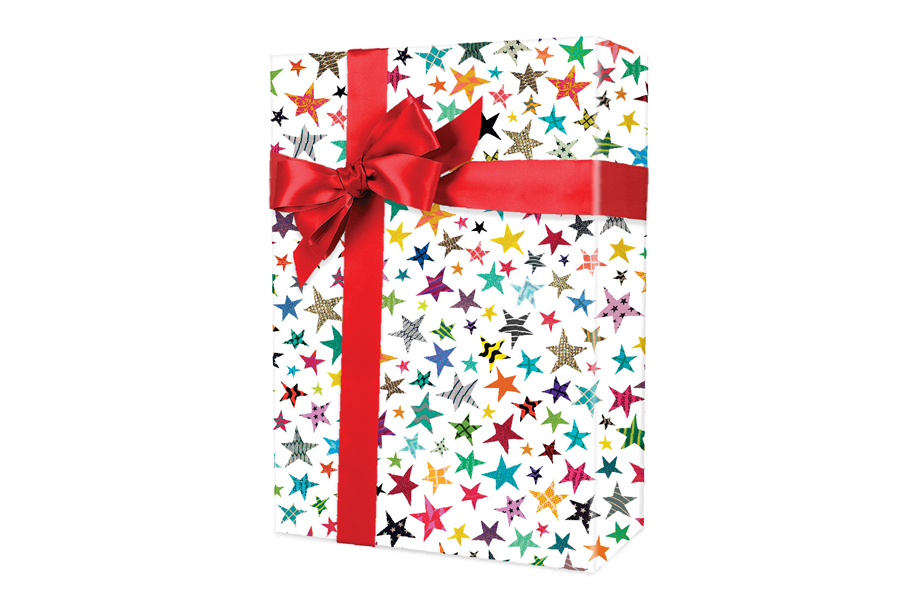 18-in x 417-ft STARS GIFT WRAP (E7950)