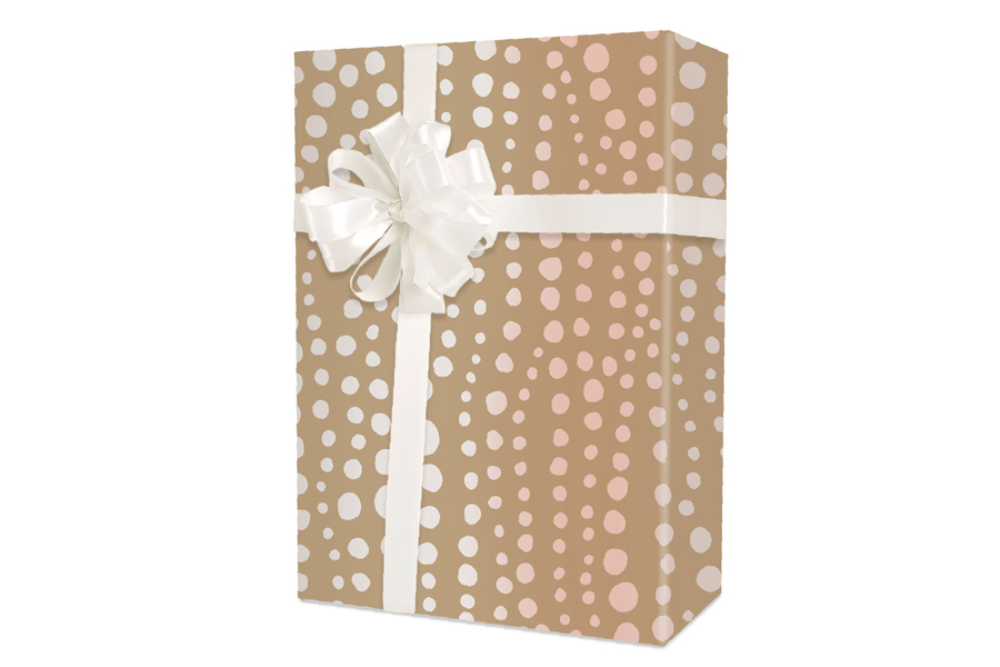 24-in x 417-ft PINK CHAMPAGNE BUBBLES GIFT WRAP (E7970)