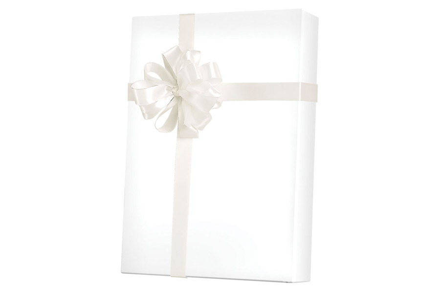 24-in x 100-ft WHITE GLOSS GIFT WRAP (E3097)